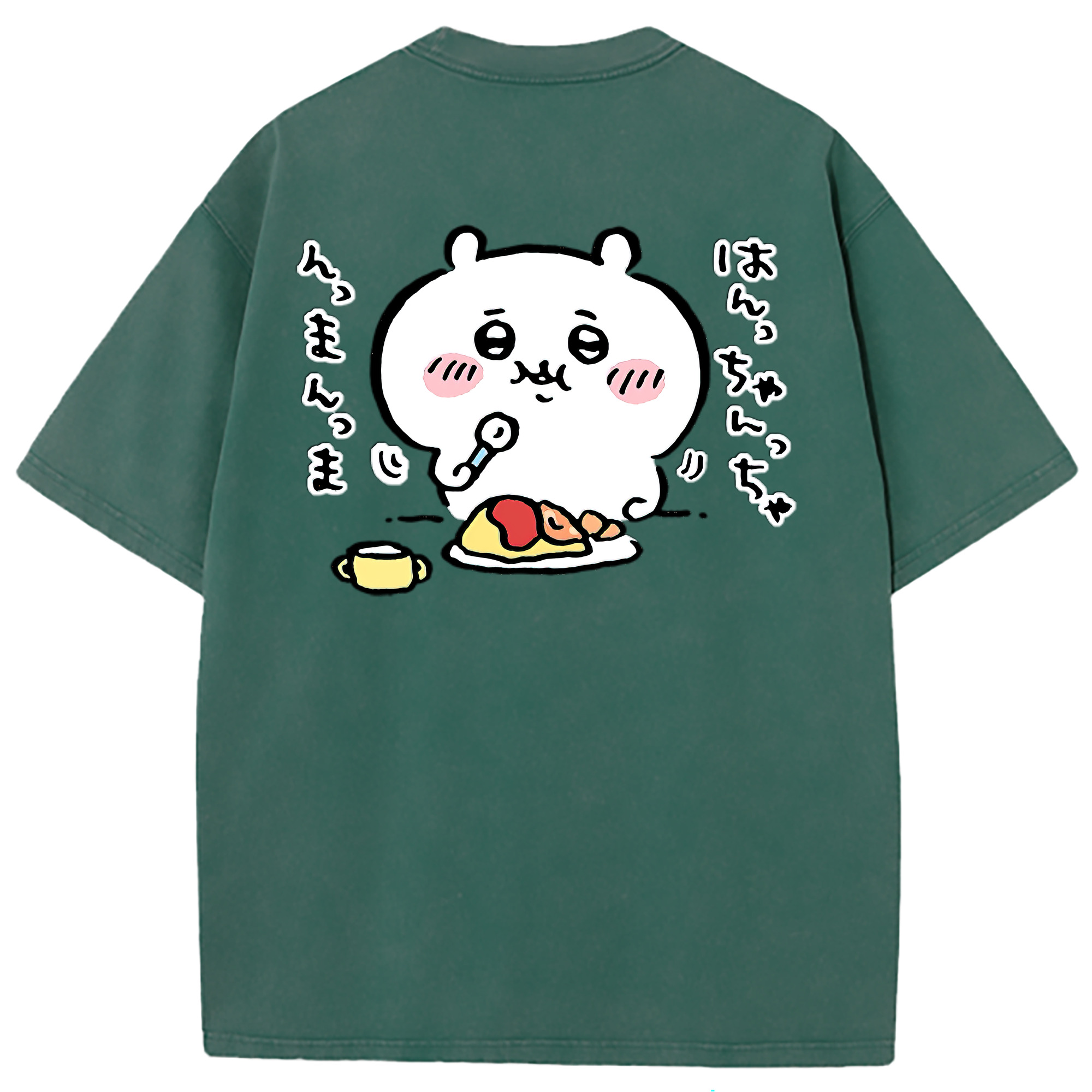（画像用） ちいかわ ちいかわ Chii-kawa chiikawa 綿100% ヴィンテージ風 半袖Tシャツ（背面プリント）